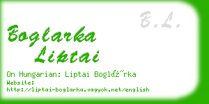 boglarka liptai business card